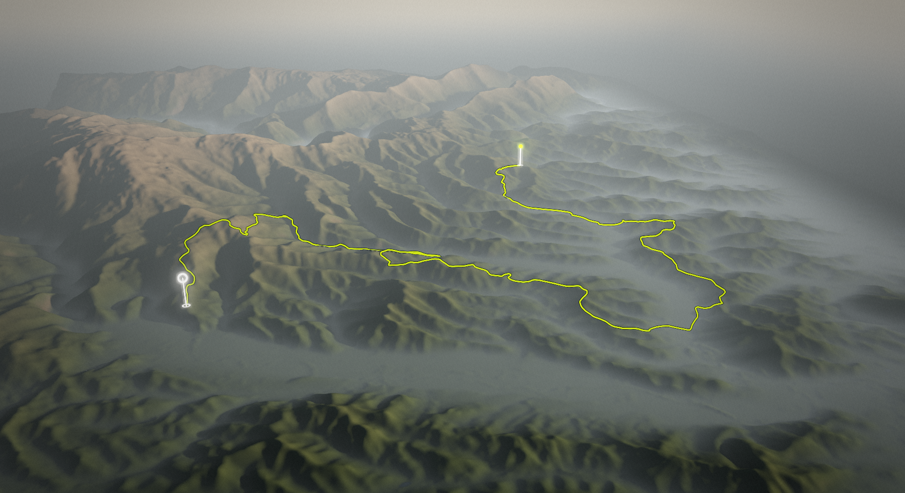 Alpe Adria Trail - Breg pri Golem Brdu to Šmartno: the route drawn over its terrain