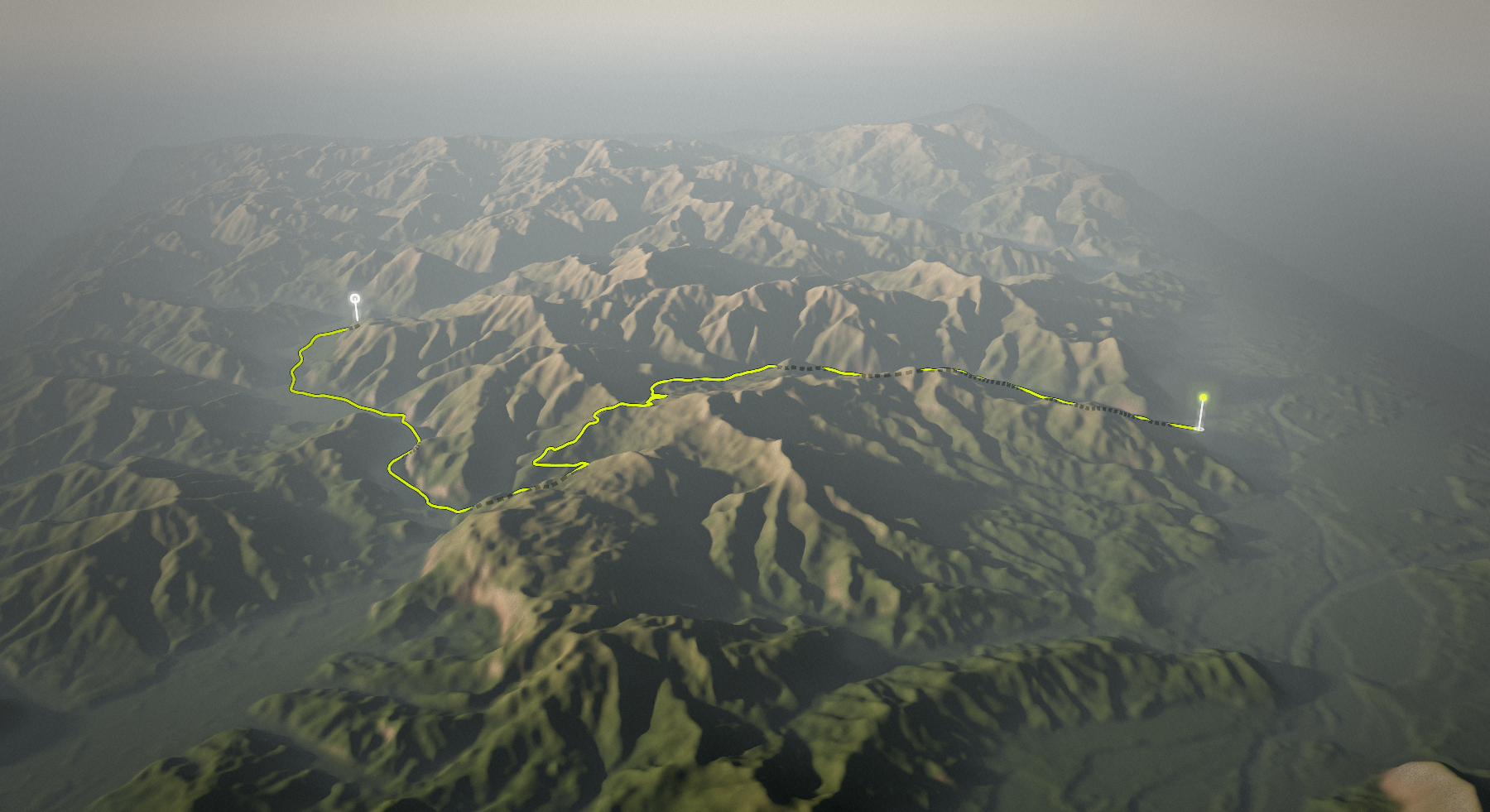Polhov Gradec to Sora via Topol: the route drawn over its terrain