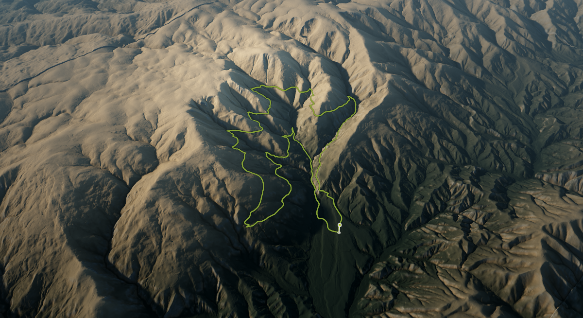 Kumen Forest Loop from Lovrenc: the route drawn over its terrain