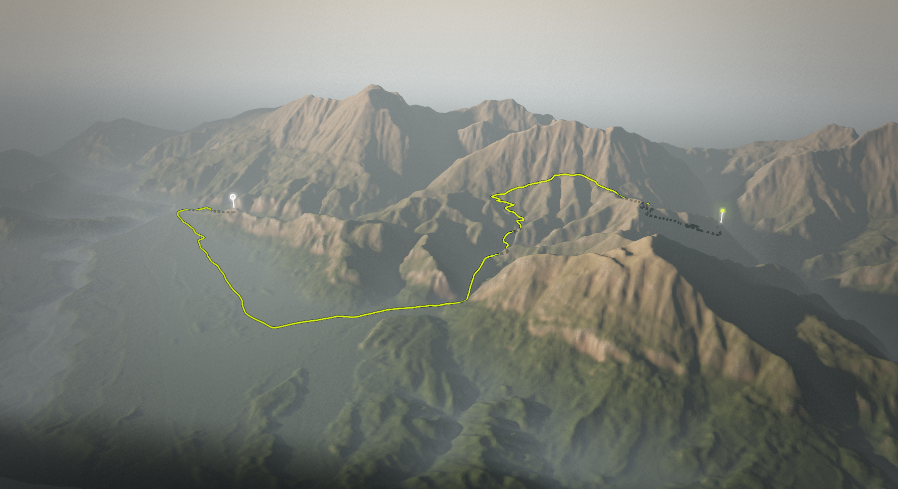 Trans Karavanke Variant from Završnica to Podljubelj: the route drawn over its terrain