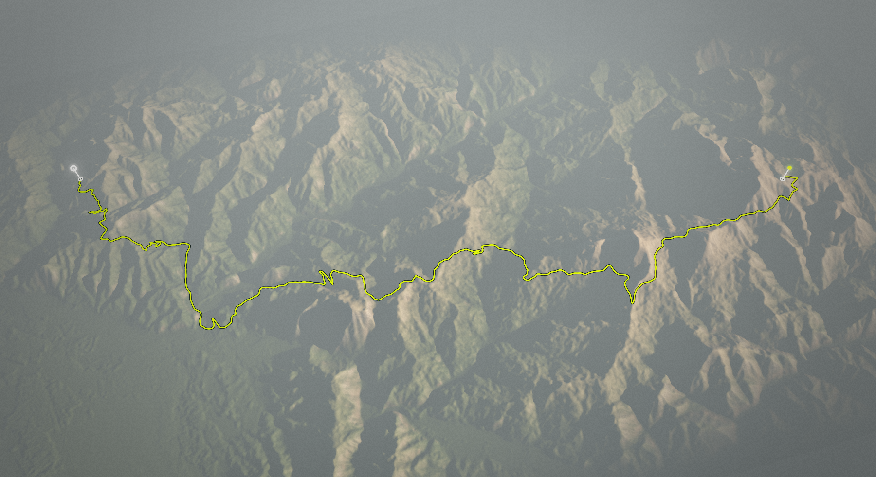 Mihelčičev Dom to Blegoš Mountain-Bike Stage: the route drawn over its terrain