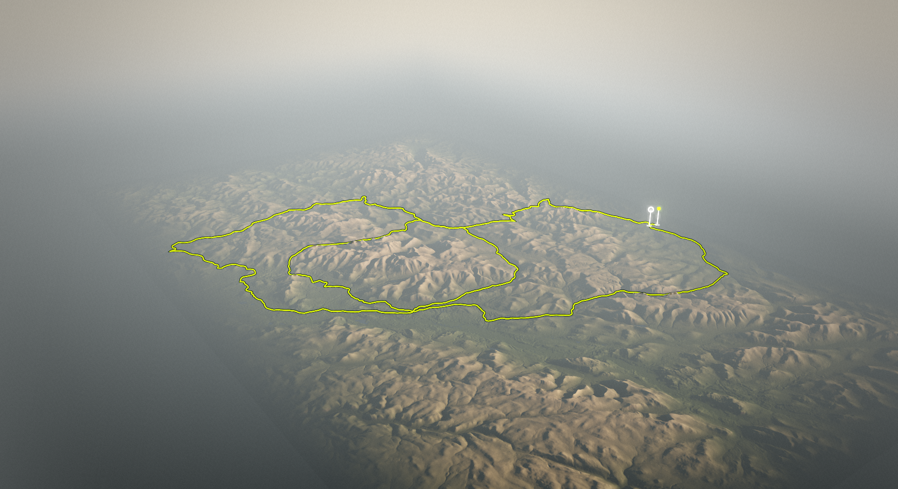 Cairngorms Loop: the route drawn over its terrain
